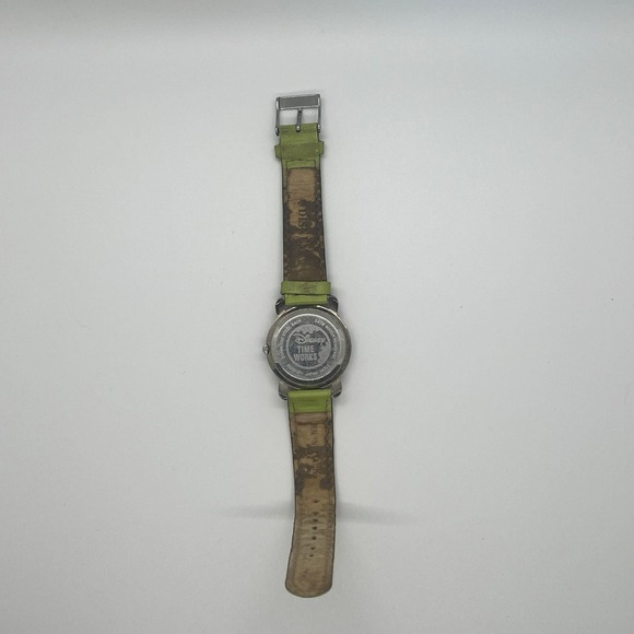Disney Parks Time Works Tinkerbell Watch Womens Child Lime Green Leather Band - Picture 6 of 9